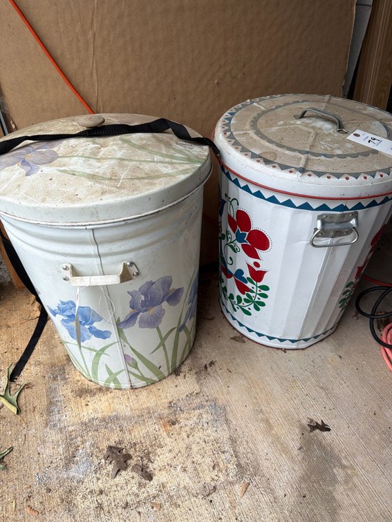 Image for Painted trash cans