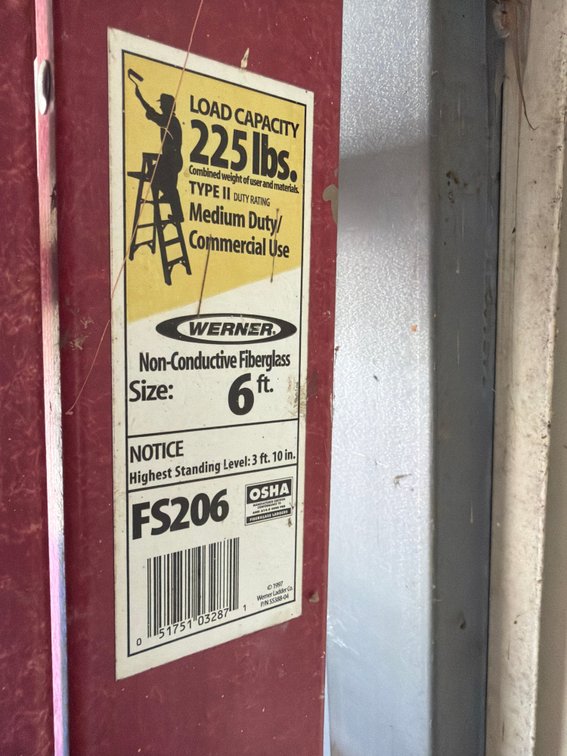 Image for Werner 6 ft step ladder