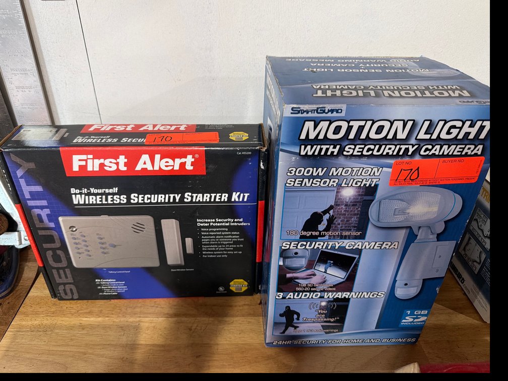 Image for First alert, Security system, and motion light