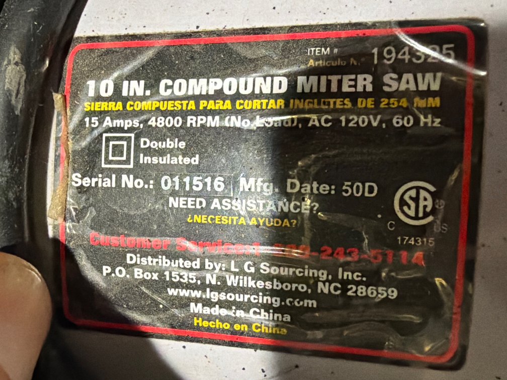 Image for Taskforce 10” Compound miter saw