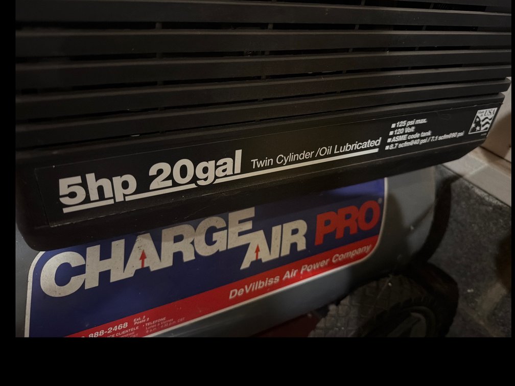 Image for Five horsepower 20 gallon air compressor