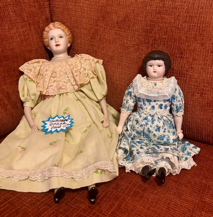 Image for 16” Bisque and 10” China dolls