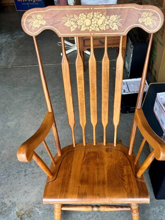 Image for Vintage solid maple wood rocker