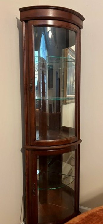 Image for 6’ Tall glass-fronted curio cabinet