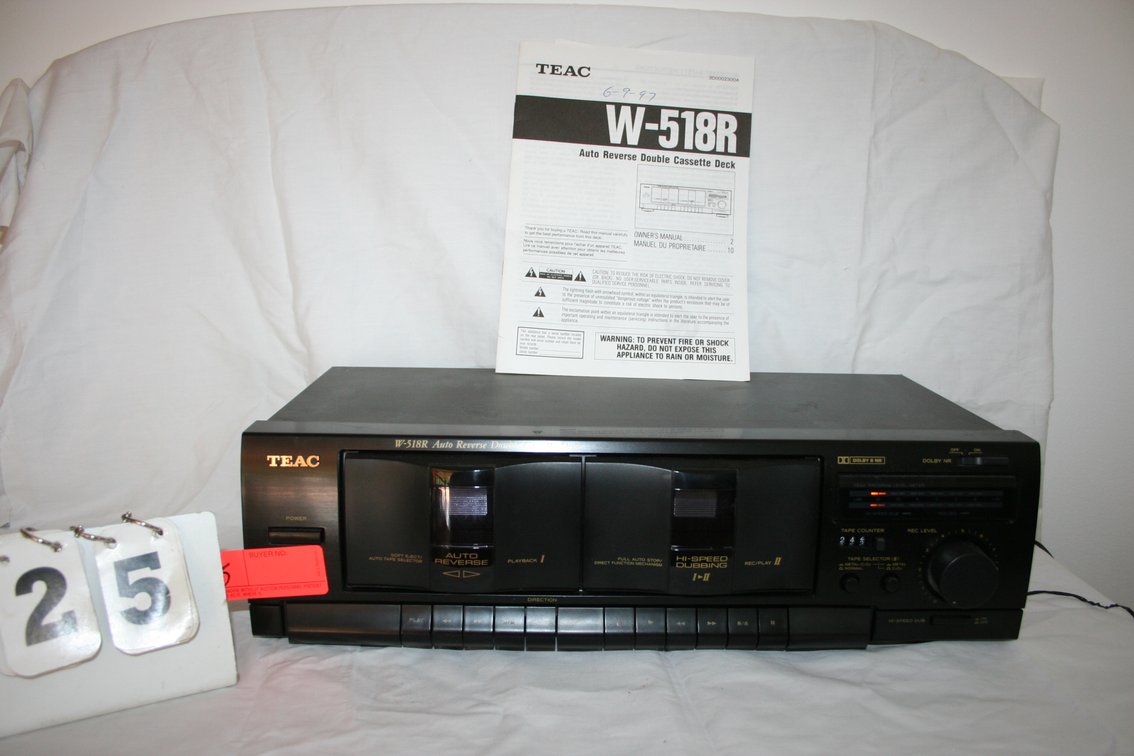 Image for TEAC Model W-518R auto reverse double cassette deck