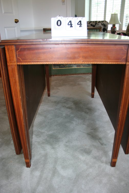 Image for Inlaid walnut dropleaf dining room table