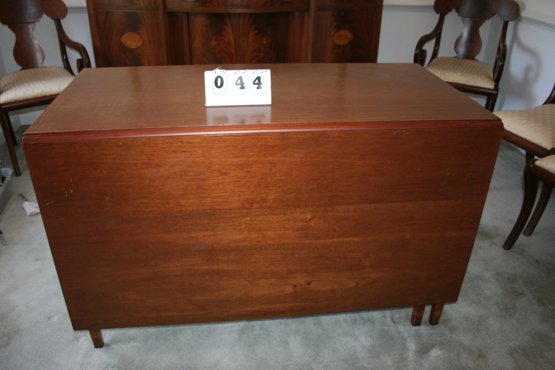 Image for Inlaid walnut dropleaf dining room table