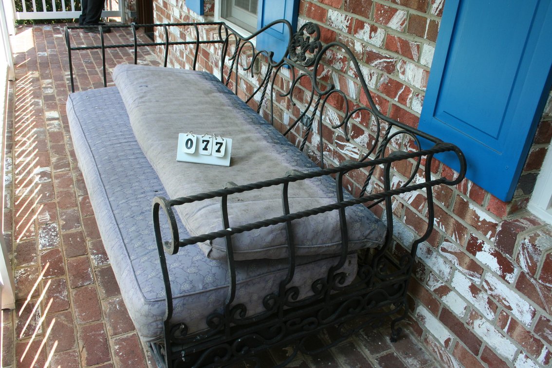 Image for Very heavy and quite ornate hand forged wrought iron sofa