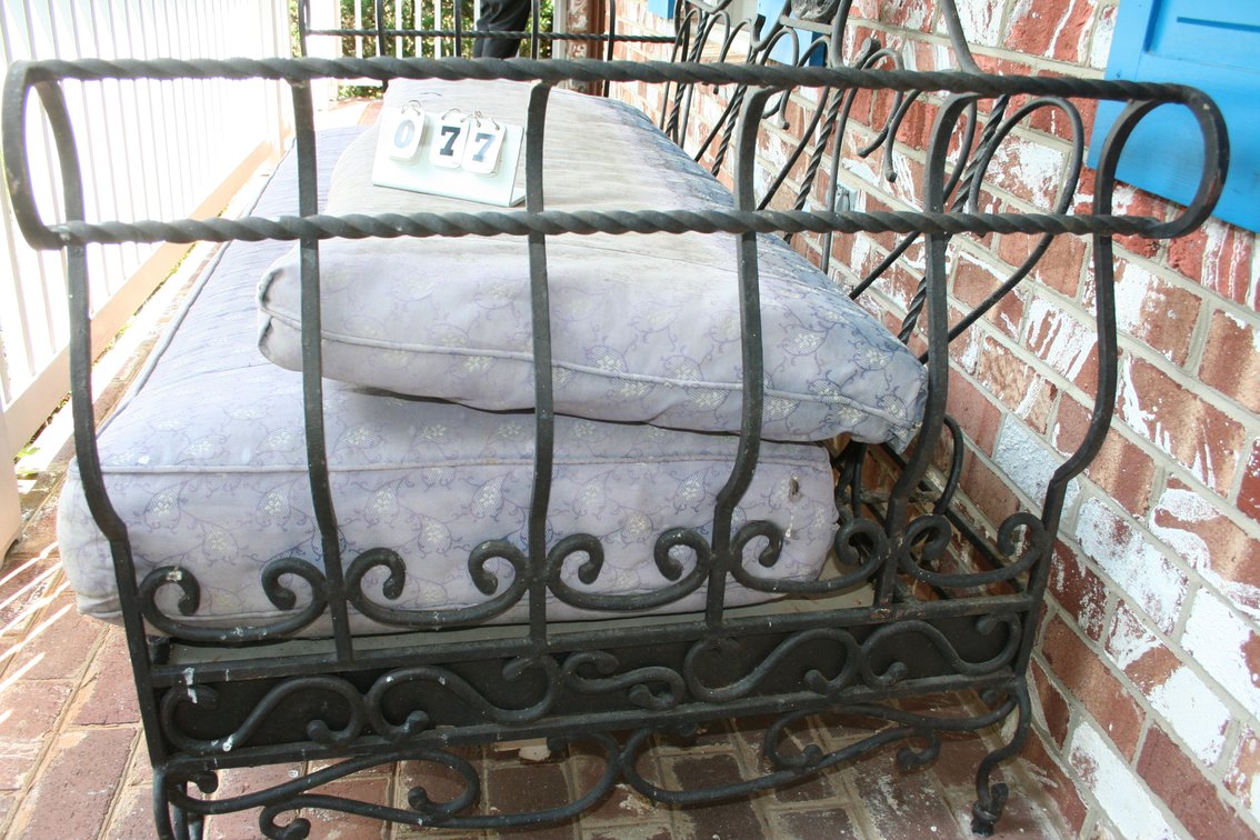 Image for Very heavy and quite ornate hand forged wrought iron sofa