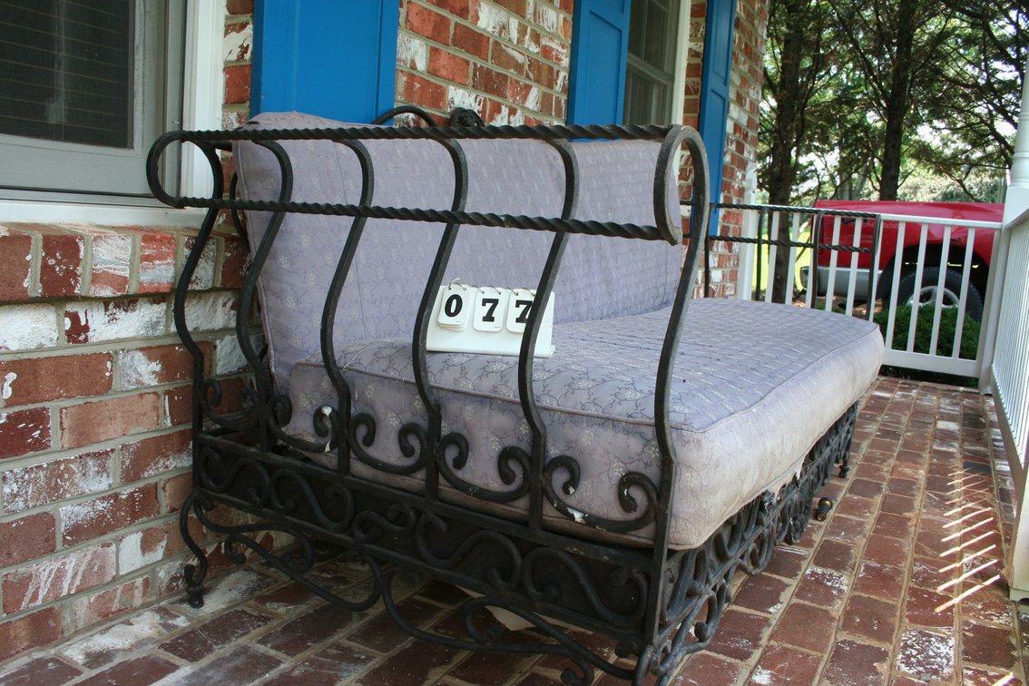 Image for Very heavy and quite ornate hand forged wrought iron sofa