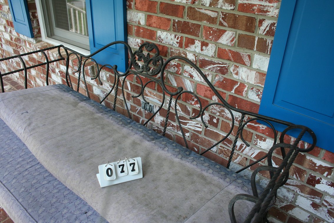 Image for Very heavy and quite ornate hand forged wrought iron sofa