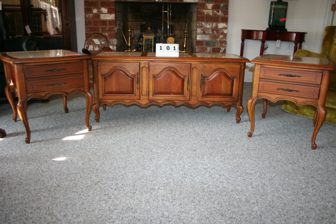Image for 1960's French Provincial end tables & coffee table