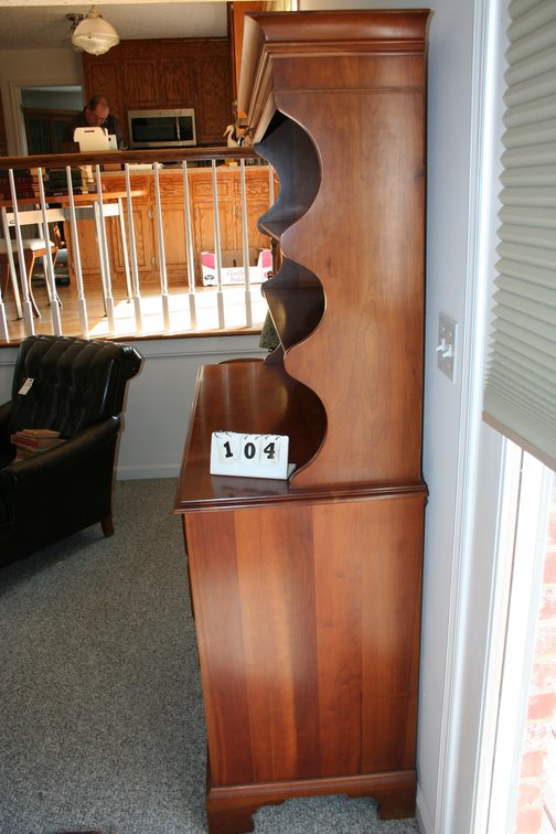Image for Beautiful Hienkle Harris cherry stepback cupboard