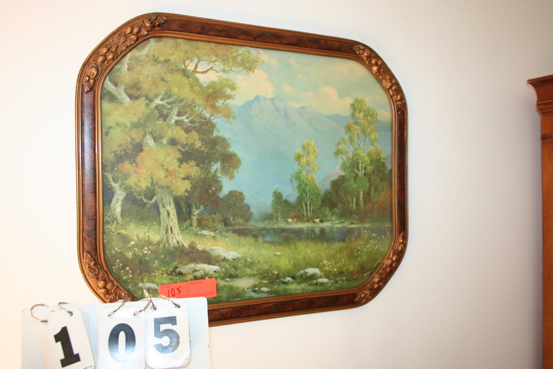 Image for Framed 1920's color print