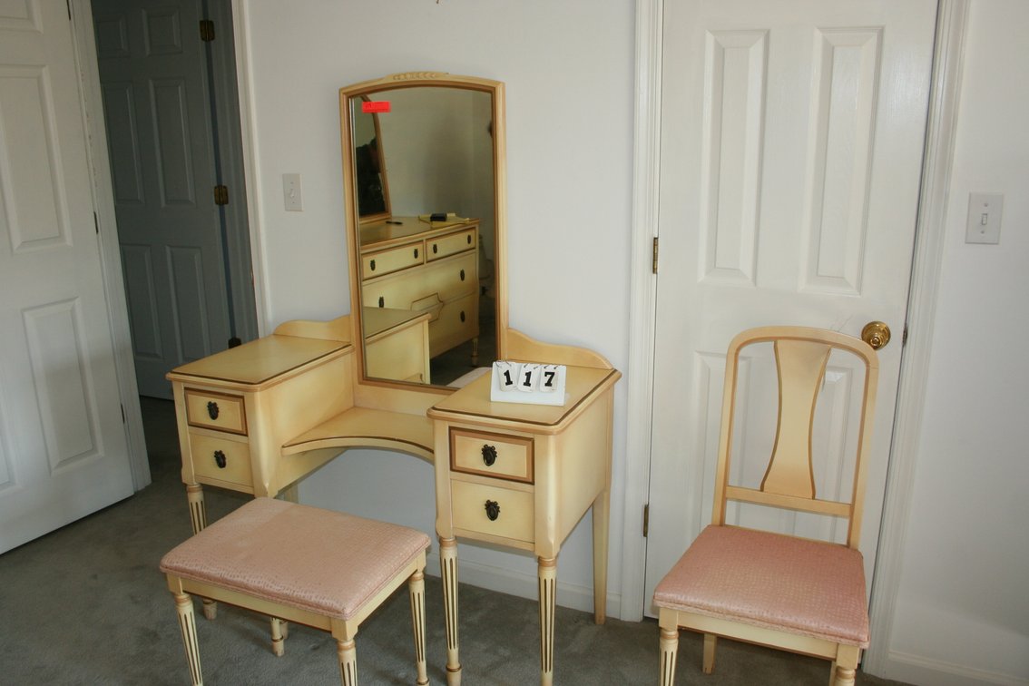 Image for 1930's 11 piece ivory colored bedroom suite