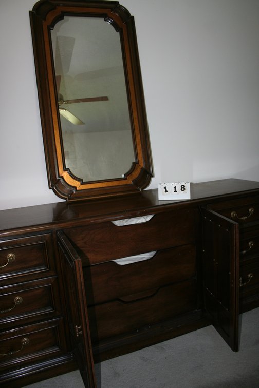 Image for Drexel 4 piece queen size bedroom suite from 1968