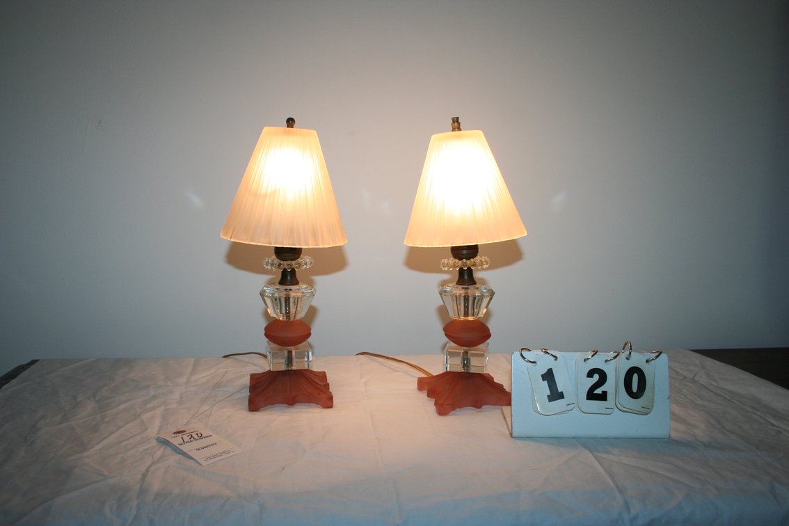 Image for Pair of 1940's  boudoir lamps