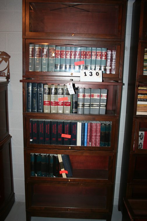 Image for 1960's Hale walnut finished 6 section barrister bookcase