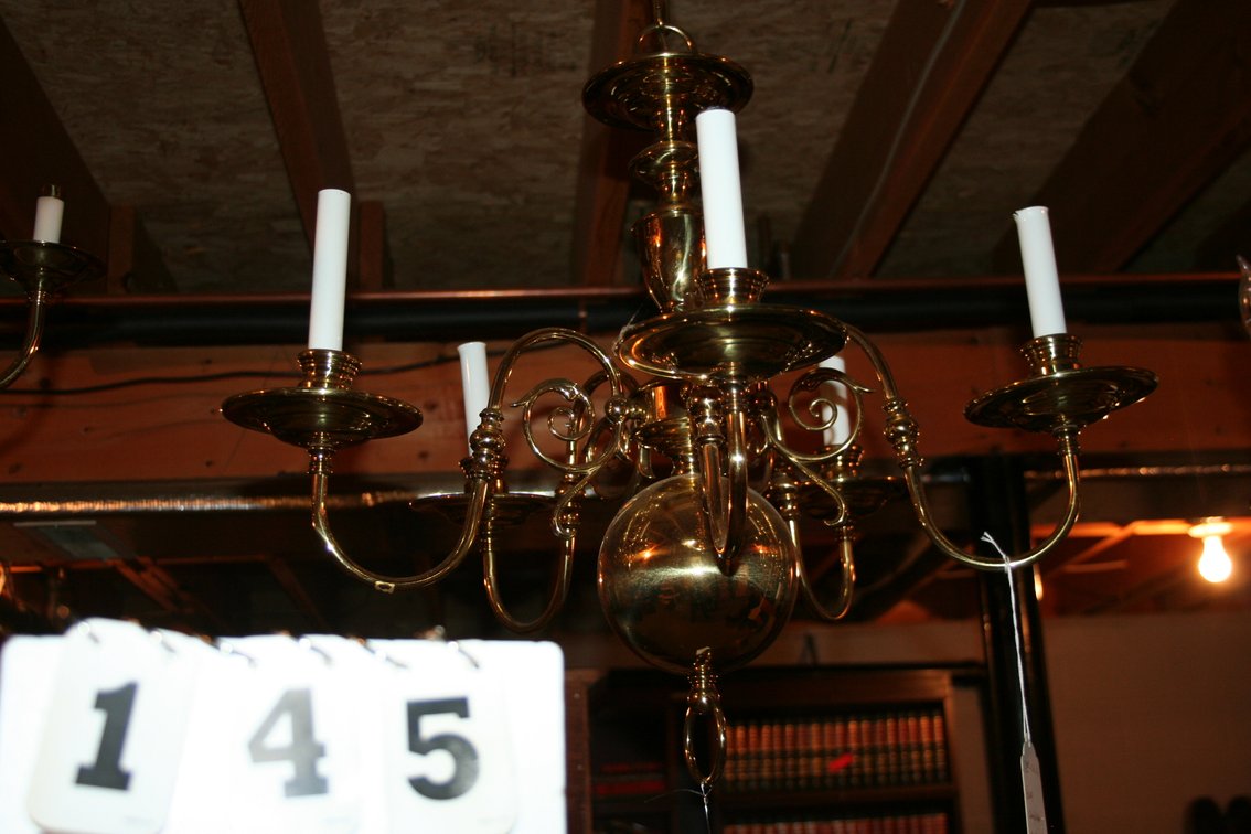 Image for 5 arm brass dining room chandelier
