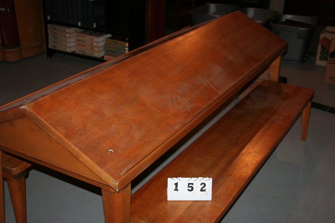 Image for 1950's M-C-M Remington Rand oak childrens library table