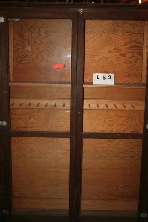 Image for Homemade pine 4 pane, 2 door lighted gun cabinet