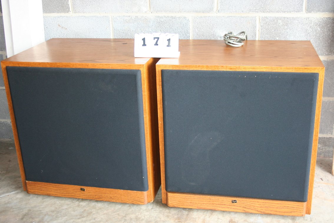 Image for Pair of Bozak Model D-302A century speakers in oak cabinet