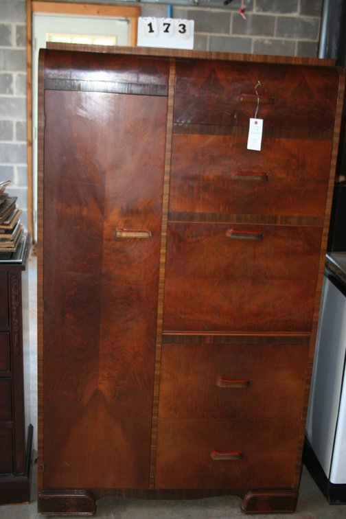 Image for Early 1940's 5 piece Waterfall bedroom suite