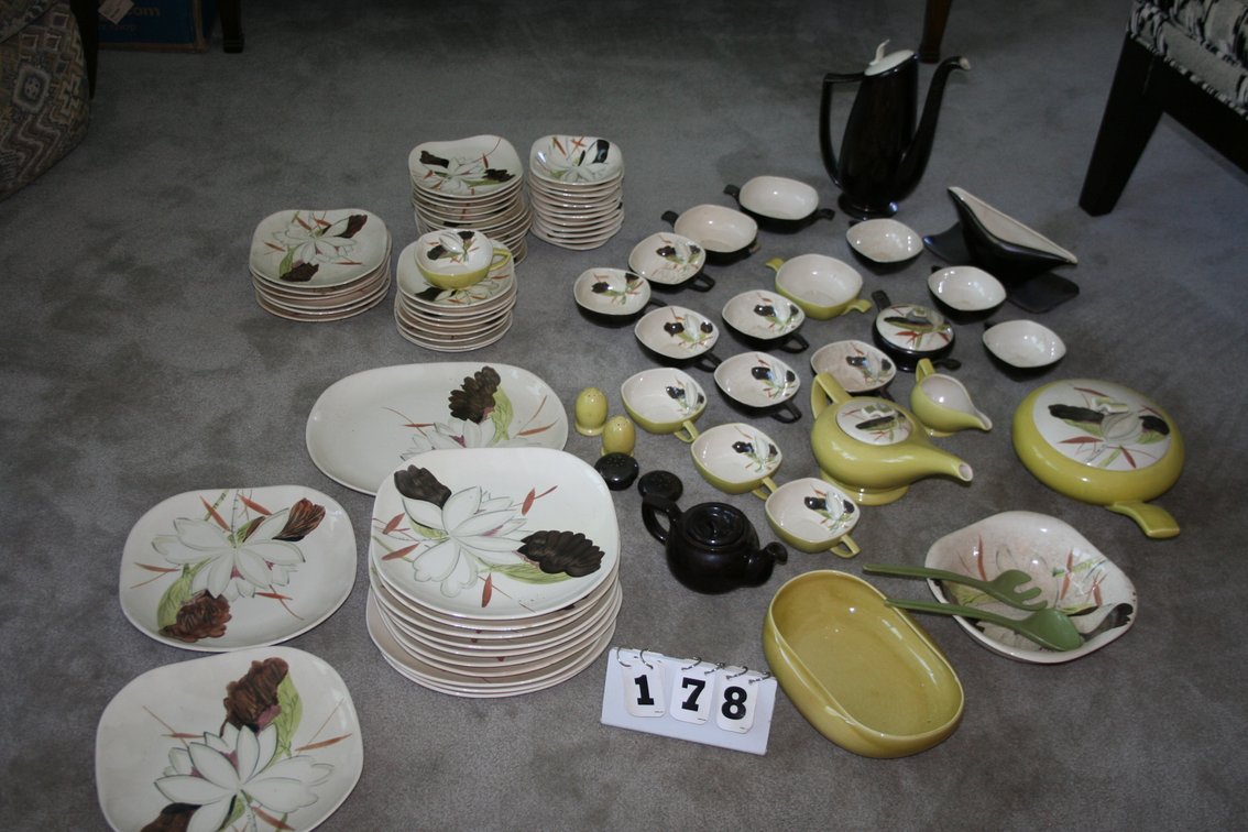 Image for Circa 1953-1962 Red Wing Capistrano dinnerware/dishes by Red Wing Pottery.