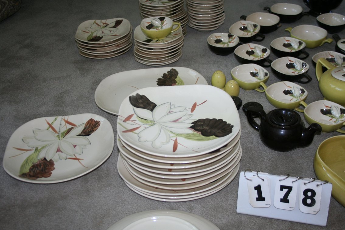 Image for Circa 1953-1962 Red Wing Capistrano dinnerware/dishes by Red Wing Pottery.