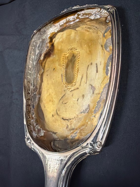 Image for Sterlin silver hand held mirror, brush and comb
