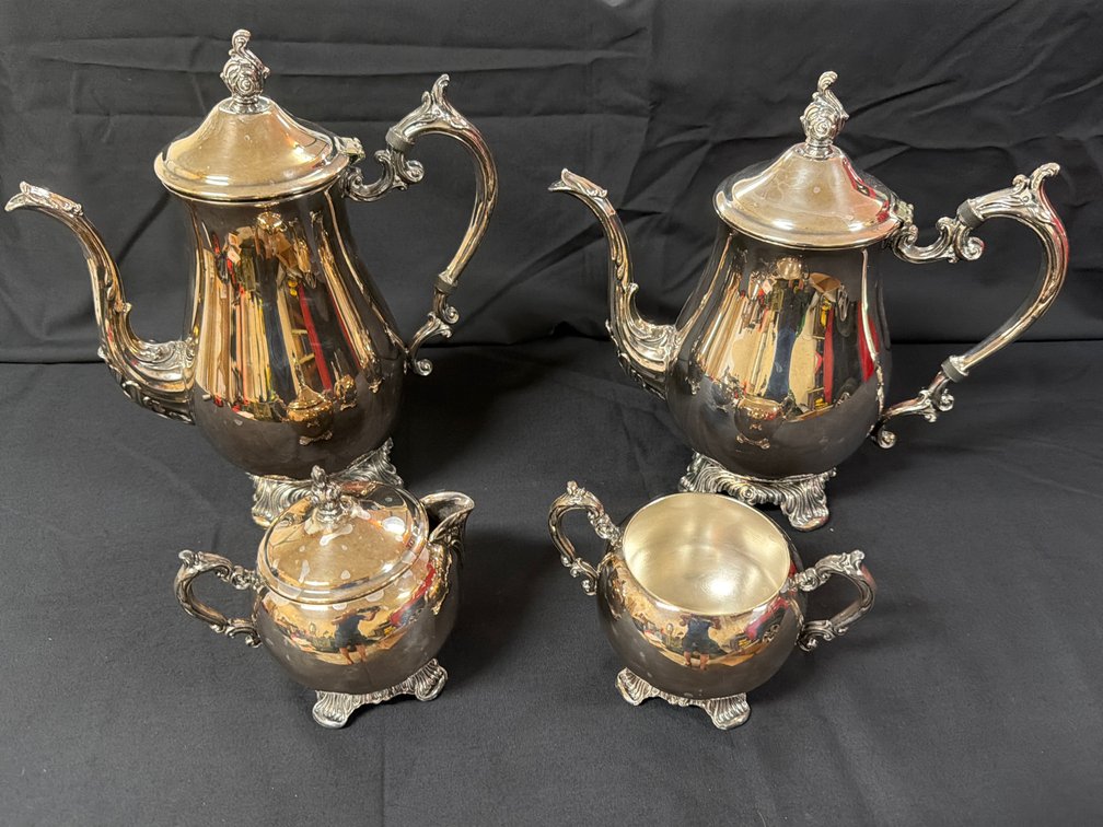 Image for FBRogers coffee and tea pitchers, cream and Sugar and serving tray