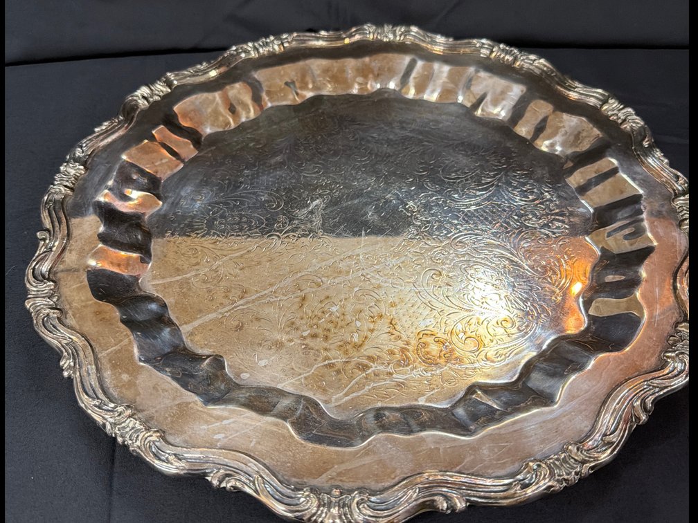 Image for F B Rogers silver plate tray 15”