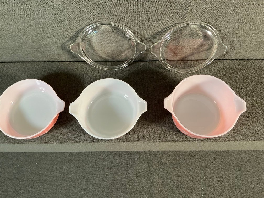 Image for Vintage “Gooseberry Pink” Pyrex !!!