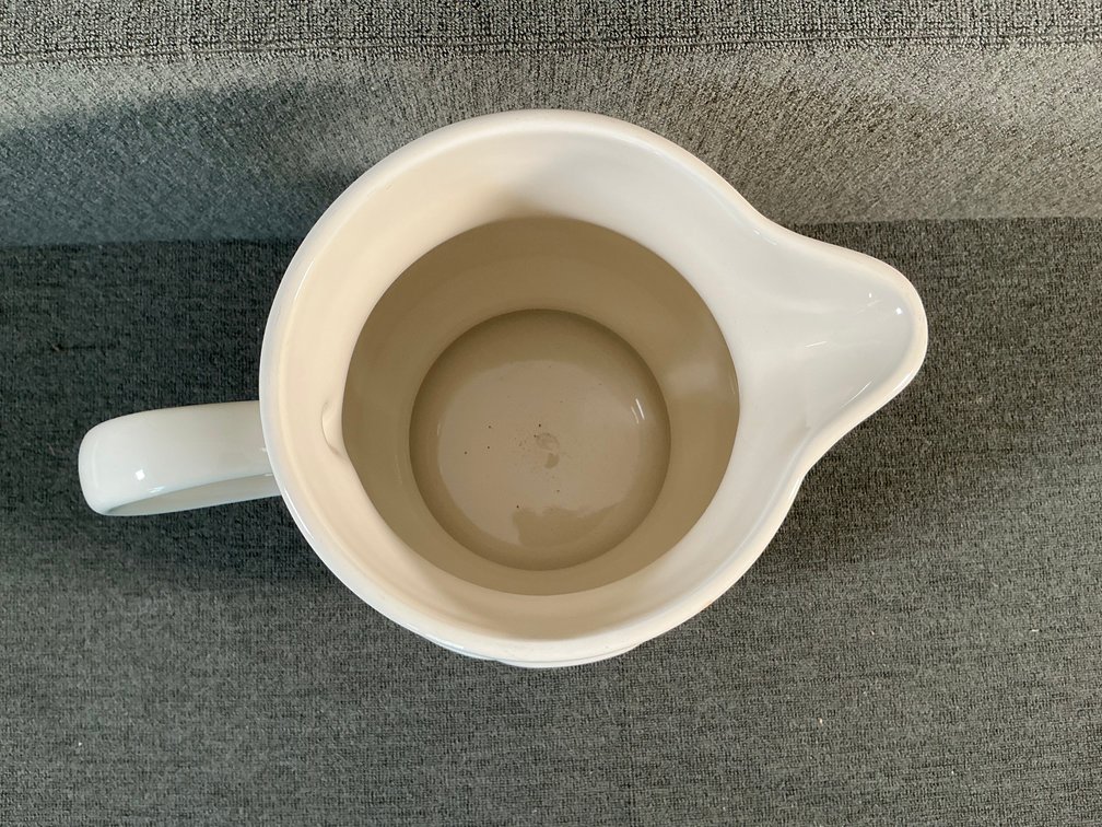 Image for Longaberger Pottery Pitcher with Wooden Lid
