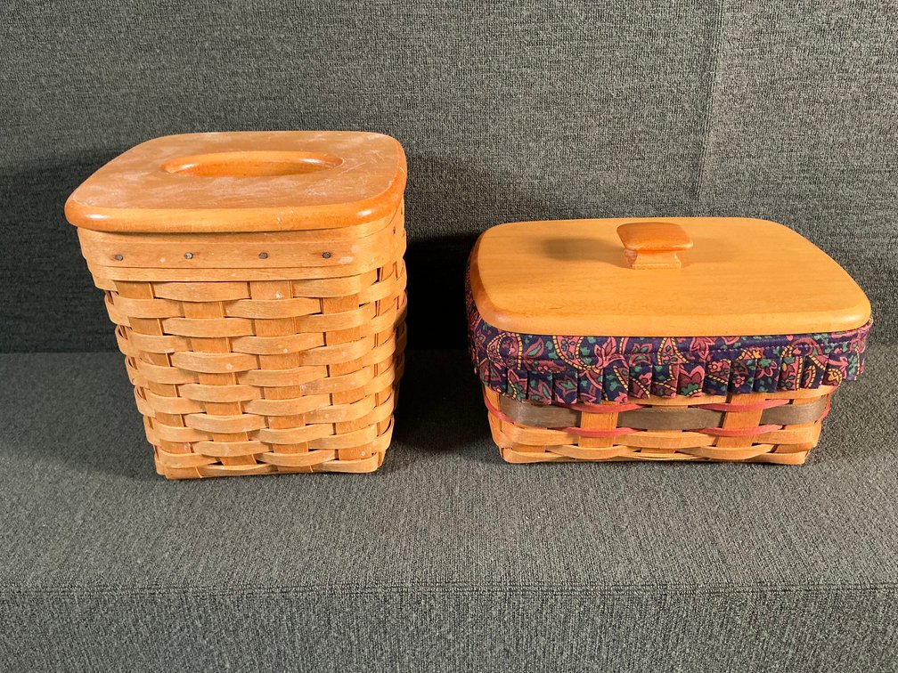 Image for 2 Longaberger Lidded Baskets