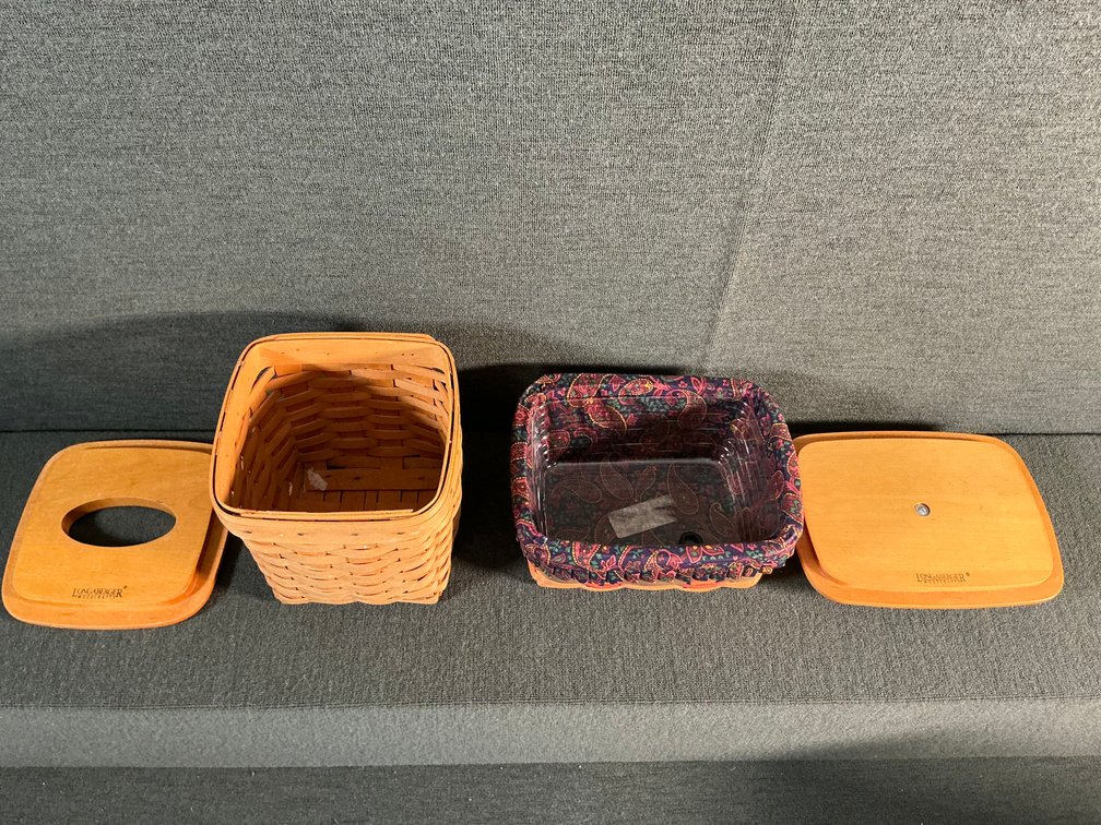 Image for 2 Longaberger Lidded Baskets