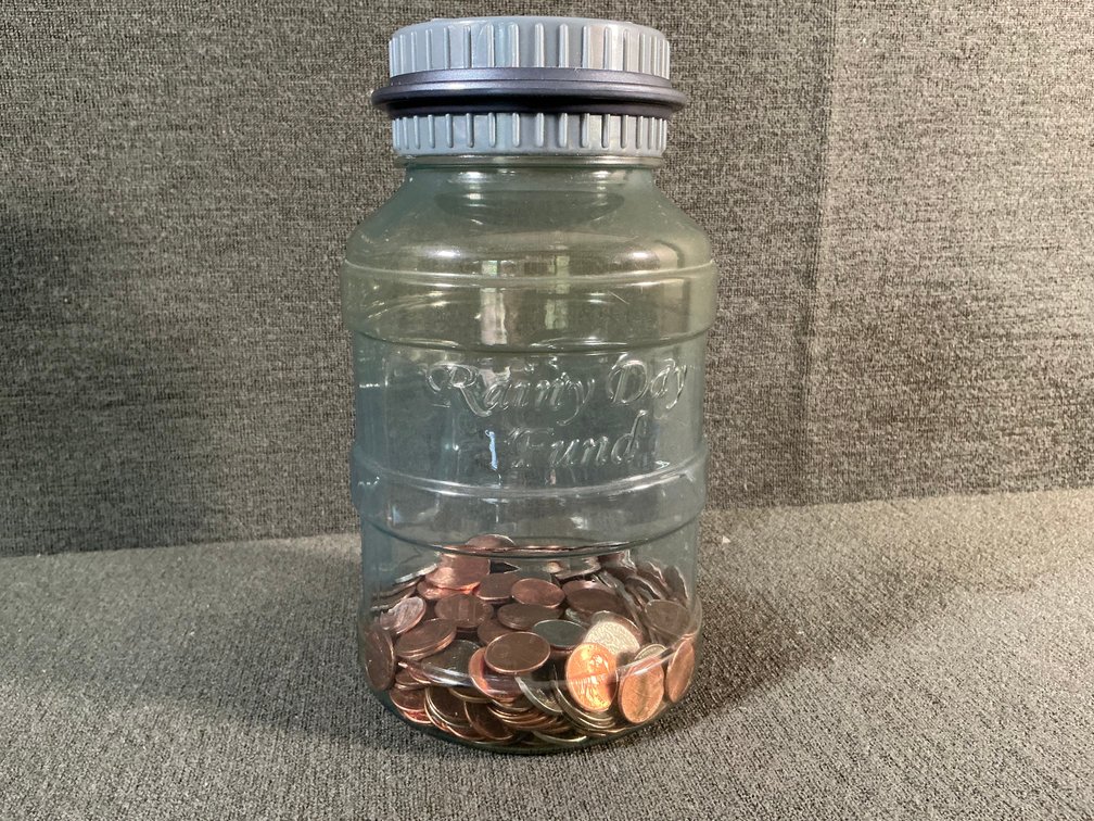 Image for “Rainy Day Fund” Coin Counter Bank