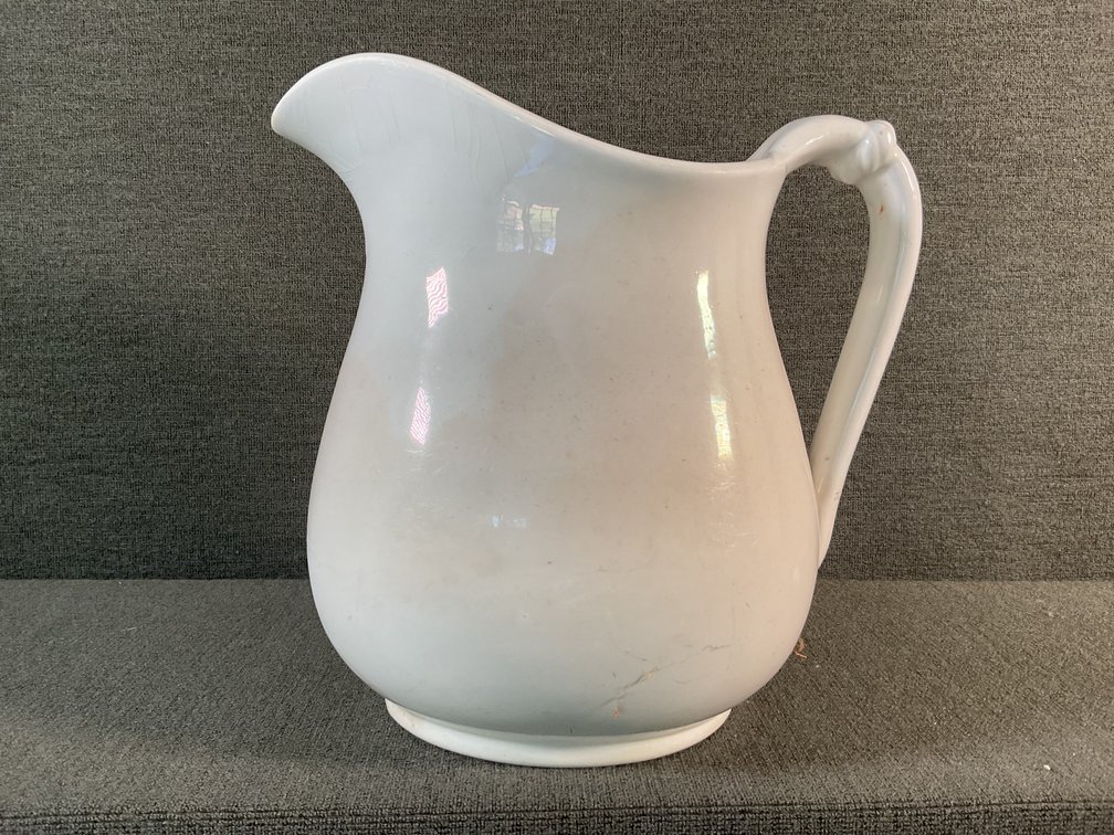 Image for White Ironstone Pitcher