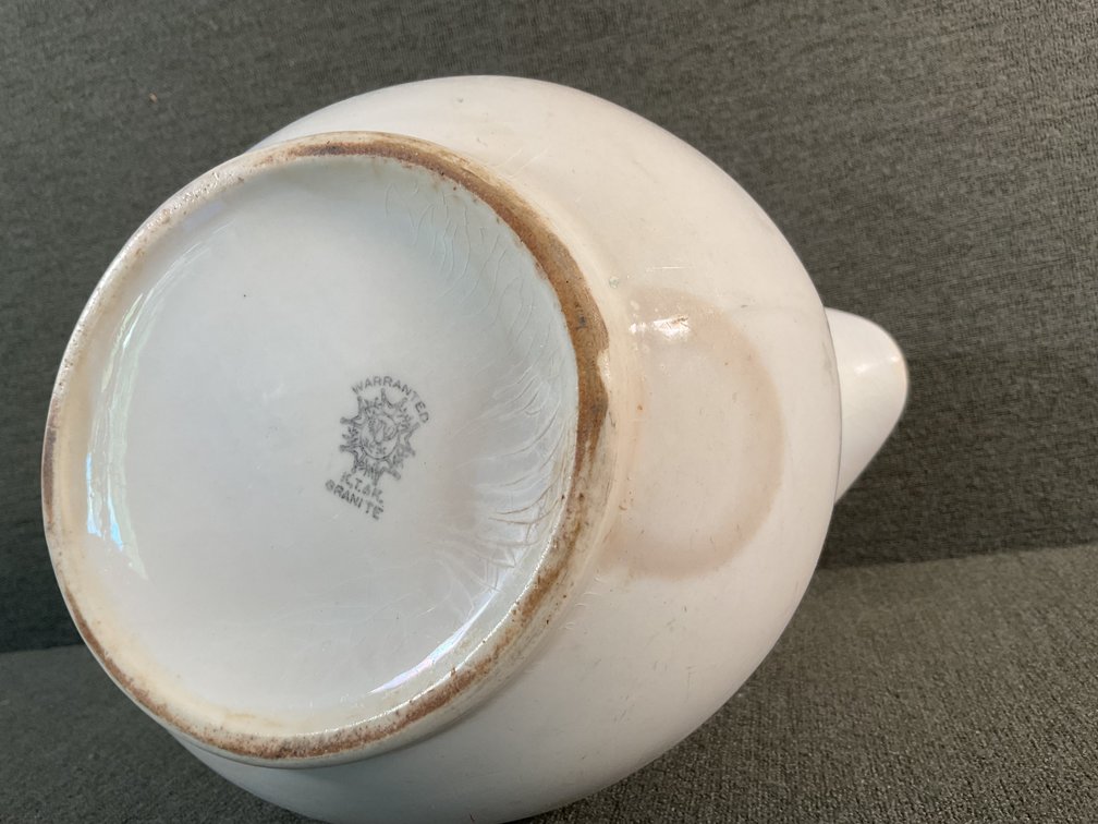 Image for White Ironstone Pitcher