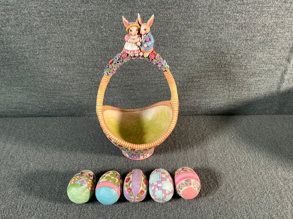 Image for Jim Shore Easter Basket w/5 eggs