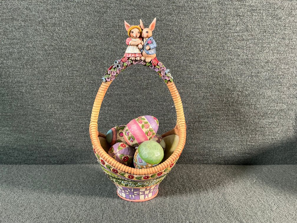 Image for Jim Shore Easter Basket w/5 eggs