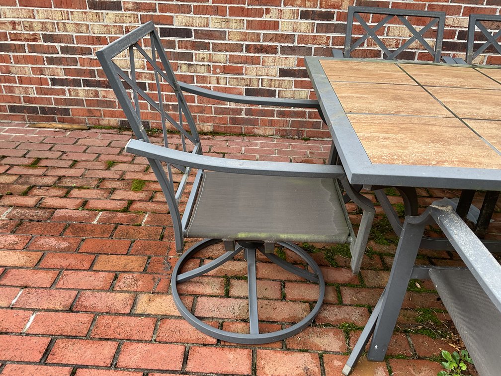 Image for Metal & Tile Outdoor Dining Table