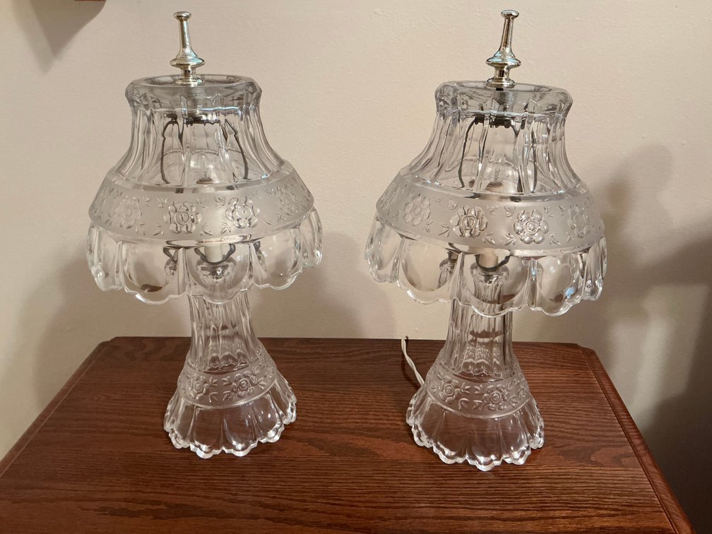 Image for Pair of Glass Lamps