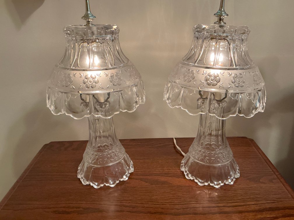 Image for Pair of Glass Lamps