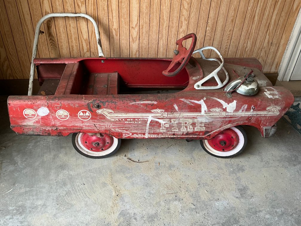 Image for Vintage Metal Pedal Fire Truck