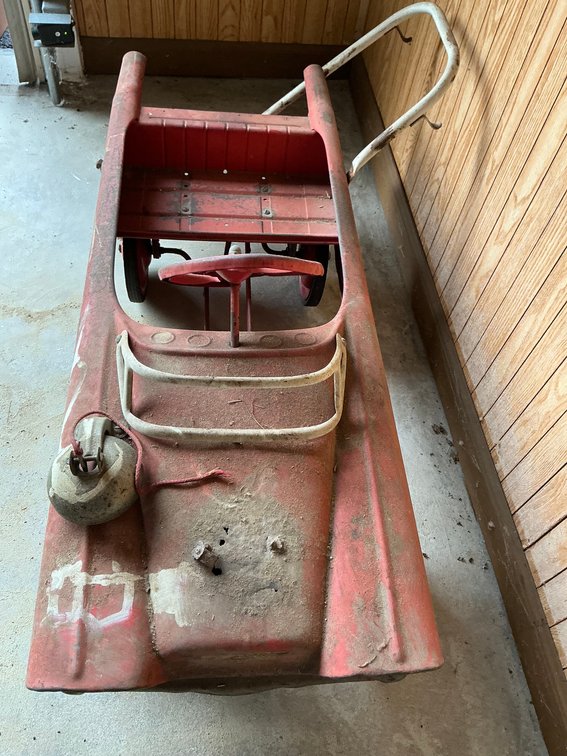 Image for Vintage Metal Pedal Fire Truck
