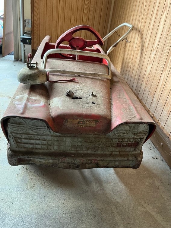 Image for Vintage Metal Pedal Fire Truck