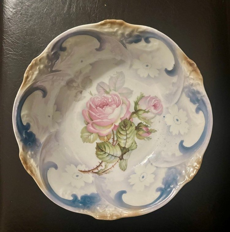 Image for Vintage Bavarian Serving Bowl with Pearlized Finish