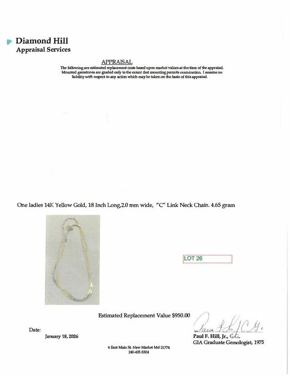 Image for 14K Yellow Gold, 18 Inch Long Neck Chain