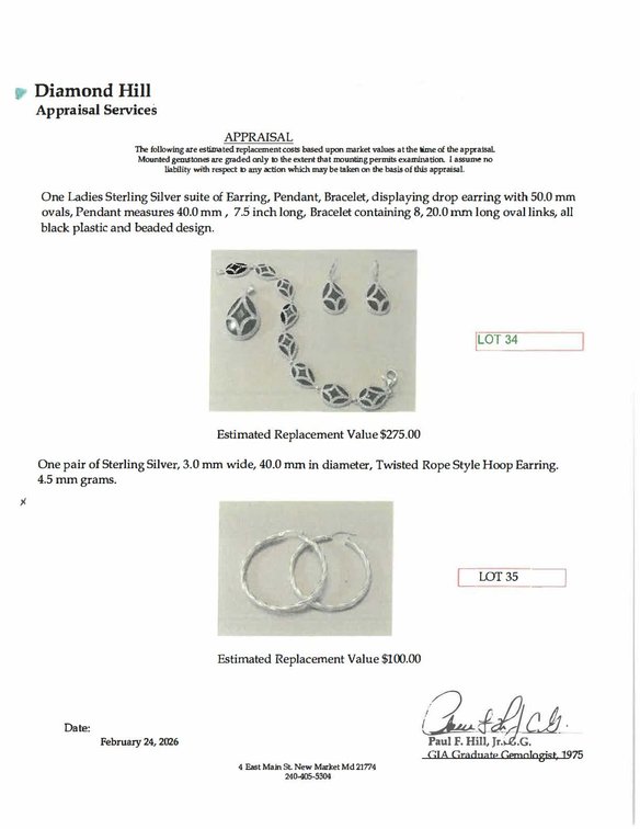 Image for Sterling Silver suite of Earring, Pendant, Bracelet,